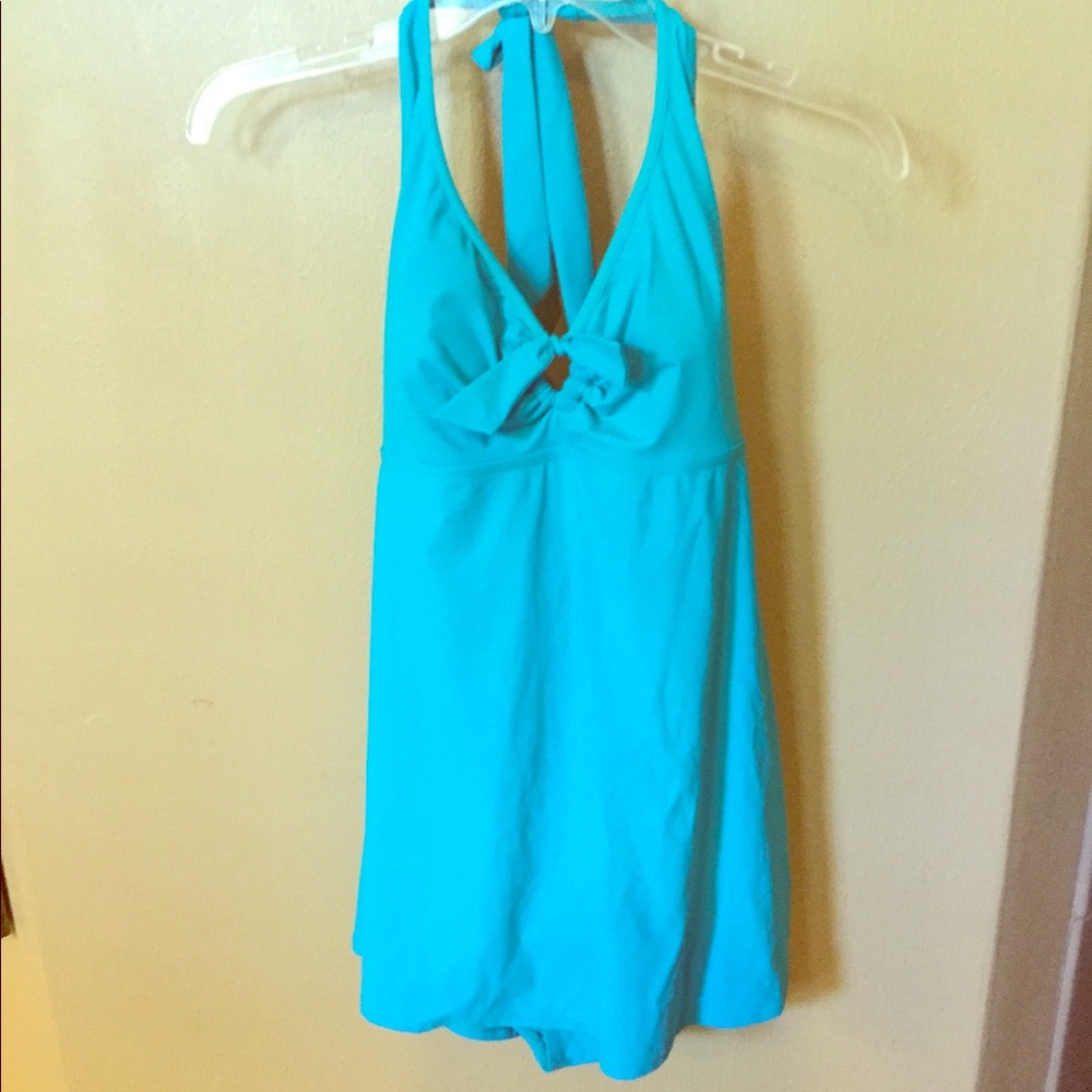 Gorgeous Spanx turquoise swim dress.